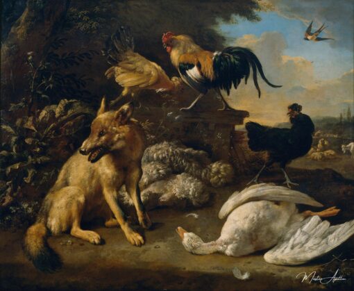 Natureza morta com animais – Melchior d’Hondecoeter Melchior d'Hondecoeter Master Apollon