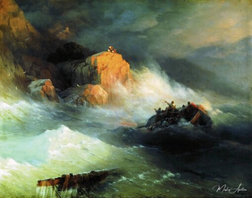 Naufrágio, 1876 – Ivan Aïvazovski Ivan Konstantinovich Aivazóvski Master Apollon