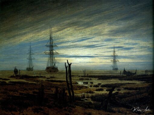 Navios na Rada – Caspar David Friedrich Caspar David Friedrich Master Apollon