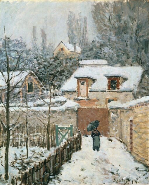 Neve em Louveciennes – Alfred Sisley Alfred Sisley Master Apollon
