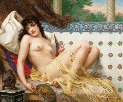 Odalisca com um leque – Guillaume Seignac Guillaume Seignac Master Apollon