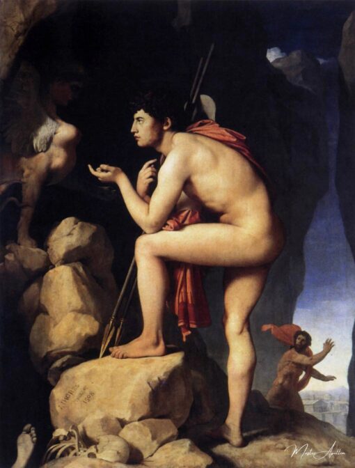 Oedipe explica a enigma do esfinge – Jean-Auguste-Dominique Ingres Jean-Auguste-Dominique Ingres Master Apollon