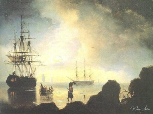 Paisagem Costeira, 1852 – Ivan Aïvazovski Ivan Konstantinovich Aivazóvski Master Apollon