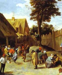 Camponeses dançando diante de uma estalagem – David Teniers, o Jovem David Teniers, o Jovem Master Apollon
