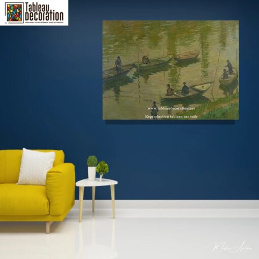 Pescadores na Sena em Poissy – Pintura de Monet Claude Monet Master Apollon 4