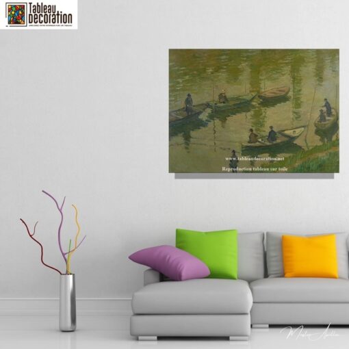 Pescadores na Sena em Poissy – Pintura de Monet Claude Monet Master Apollon 5