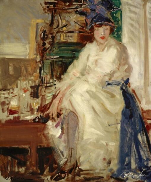 Peggy em azul e branco – Francis Cadell Francis Cadell Master Apollon