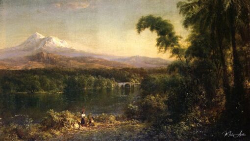 Personagens em uma paisagem do Equador – Frederic Edwin Church Frederic Edwin Church Master Apollon