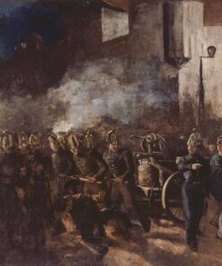 Bombeiros correndo em direção a um incêndio – Gustave Courbet Gustave Courbet Master Apollon