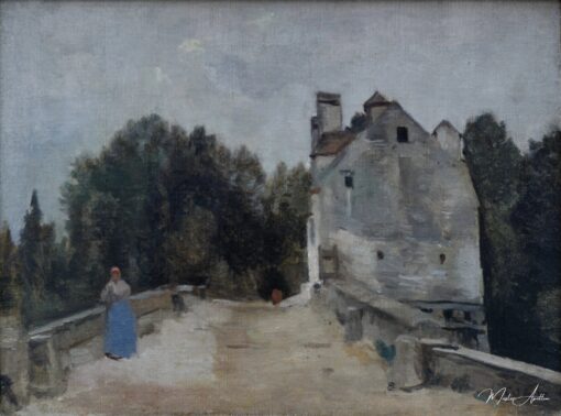 Ponte e Moinho perto de Mantes – Camille Corot Camille Corot Master Apollon 2