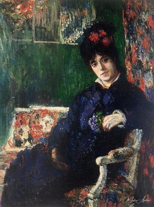 Retrato de Camille com buquê de violetas – Claude Monet Claude Monet Master Apollon