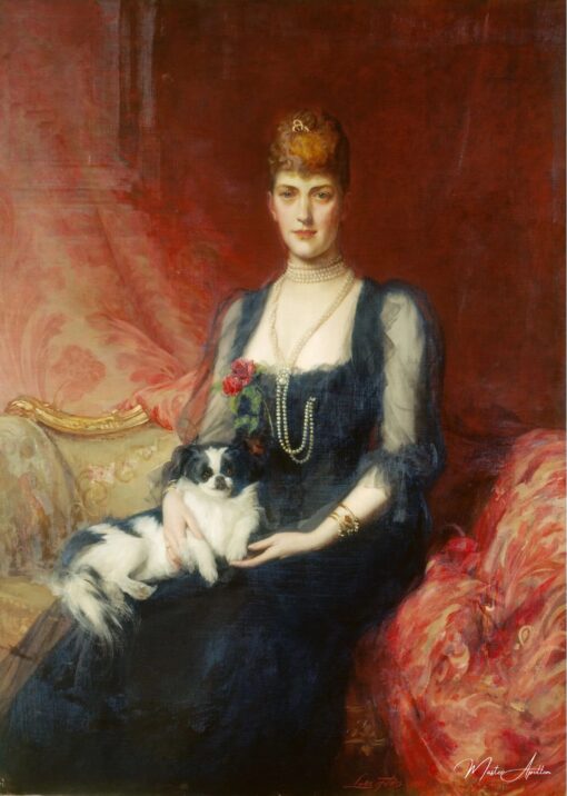 Retrato da rainha Alexandra, então princesa de Gales, com Facey – Luke Fildes Luke Fildes Master Apollon