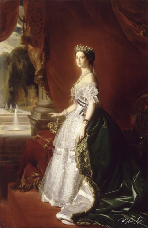 Retrato da imperatriz Eugênia em vestido de corte – Franz Xaver Winterhalter Franz Xaver Winterhalter Master Apollon