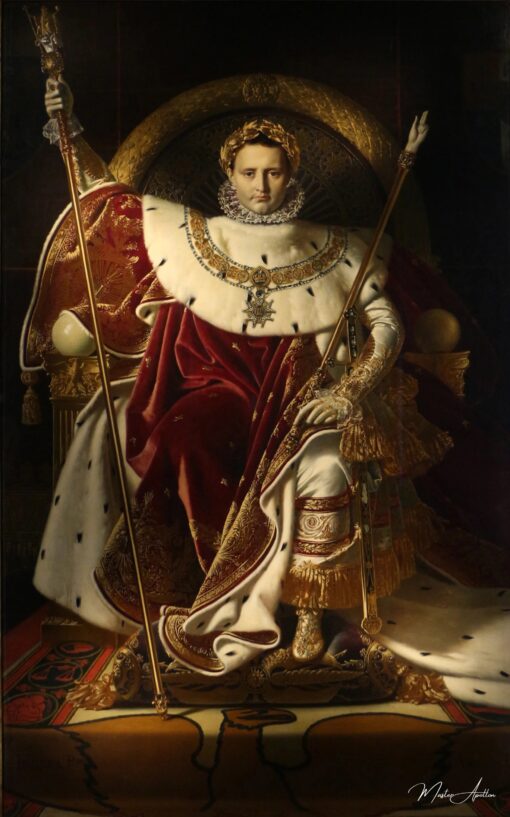 Retrato de Napoleão no trono imperial – Jean-Auguste-Dominique Ingres Jean-Auguste-Dominique Ingres Master Apollon