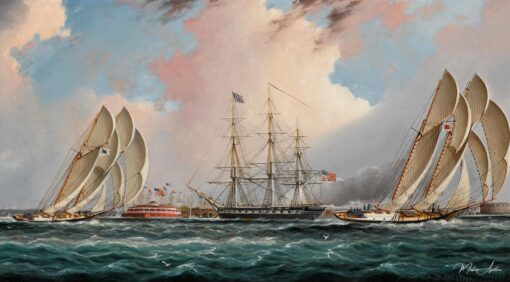 Regata do Porto de Nova York – James E. Buttersworth James E. Buttersworth Master Apollon