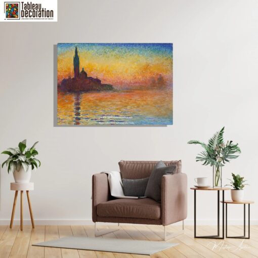 Saint-Georges-Majeur ao crepúsculo – Pintura de Claude Monet Claude Monet Master Apollon 7