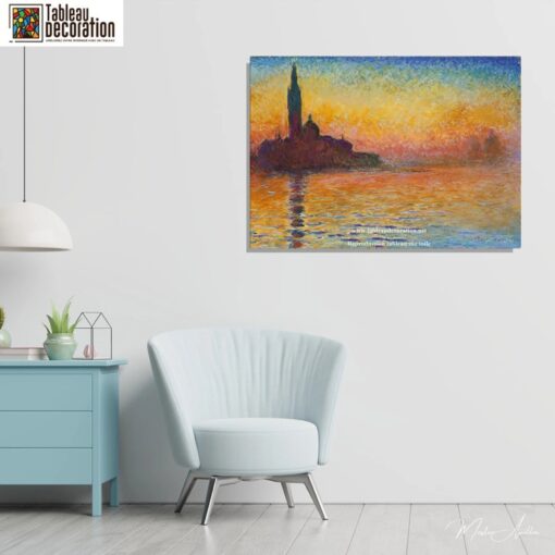 Saint-Georges-Majeur ao crepúsculo – Pintura de Claude Monet Claude Monet Master Apollon 6