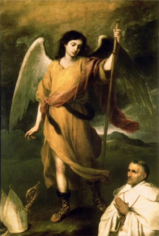 São Rafael Arcanjo com o bispo Domonte – Bartolomé Esteban Murillo Bartolomé Esteban Murillo Master Apollon 2