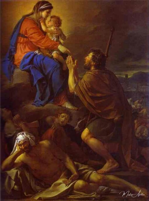 São Roque intercedendo junto à Virgem pelos doentes da peste – Jacques-Louis David Jacques-Louis David Master Apollon