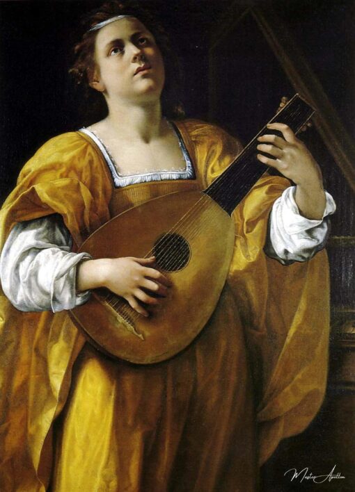 Santa Cecília toca alaúde – Artemisia Gentileschi Artemisia Gentileschi Master Apollon