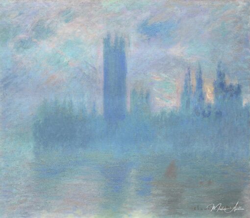 Sem título, apelidada de O Parlamento de Londres (W 1600) – Claude Monet Claude Monet Master Apollon