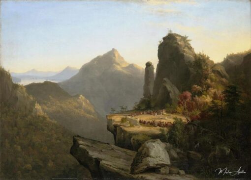 Cena do último dos moicanos: Cora de joelhos aos pés de Tamenund, 1827 – Thomas Cole Thomas Cole Master Apollon