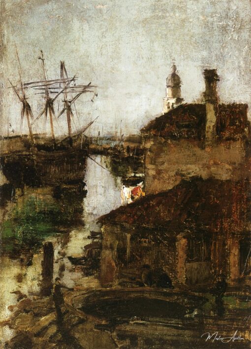 Navio e Cais, Veneza – John Henry Twachtman John Henry Twachtman Master Apollon 2