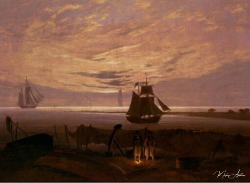 Noite na Mar Báltico – Caspar David Friedrich Caspar David Friedrich Master Apollon