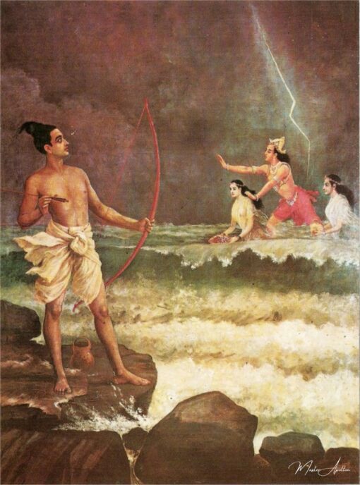 Sri Rama Vencendo o Mar – Raja Ravi Varma Raja Ravi Varma Master Apollon