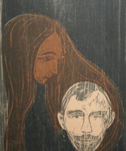 Cabeça de homem com cabelos de mulher de Edvard Munch Edvard Munch Master Apollon