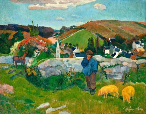 Rebanho de porcos na Bretanha – Paul Gauguin Paul Gauguin Master Apollon