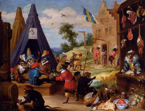 Um acampamento de macacos – David The Younger Teniers David Teniers, o Jovem Master Apollon 2