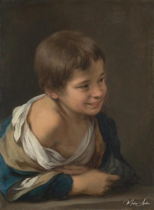 Um garoto camponês apoiado em um limiar – Bartolomé Esteban Murillo Bartolomé Esteban Murillo Master Apollon 2