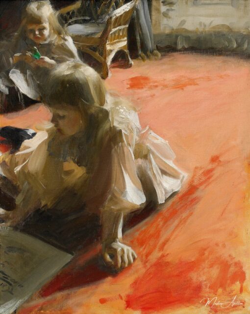 Um retrato das meninas de Ramón Subercaseaux, 1892 – Anders Zorn Anders Zorn Master Apollon