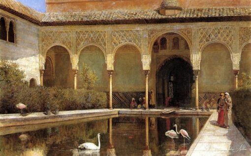 Uma corte na Alhambra na época dos Mouros – Edwin Lord Weeks Edwin Lord Weeks Master Apollon