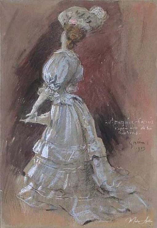 Uma dama elegante com um guarda-sol – Jules Grün Jules Grün Master Apollon
