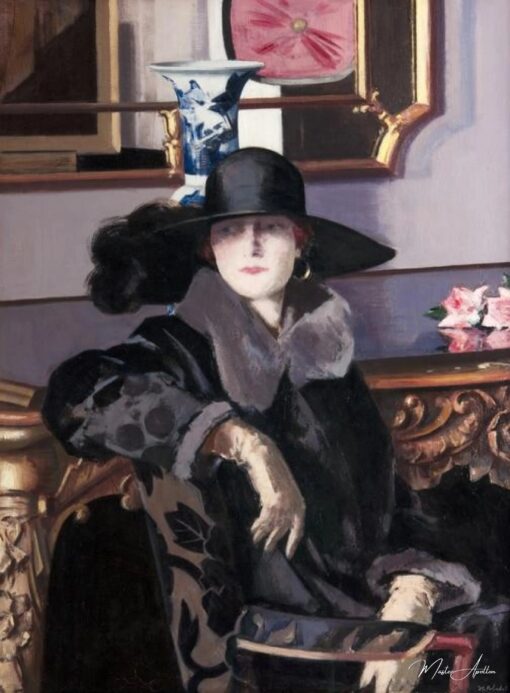 Uma dama de preto – Francis Cadell Francis Cadell Master Apollon