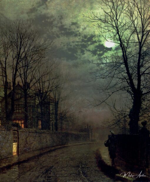 Uma viela em Headingley, Leeds – John Atkinson Grimshaw John Atkinson Grimshaw Master Apollon 2