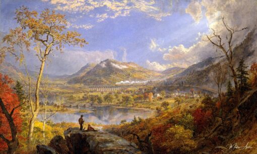 Viaduto de Starrucca, Pensilvânia – Jasper Francis Cropsey Jasper Francis Cropsey Master Apollon