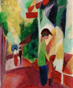 Vitrine de loja com árvores amarelas – August Macke August Macke Master Apollon