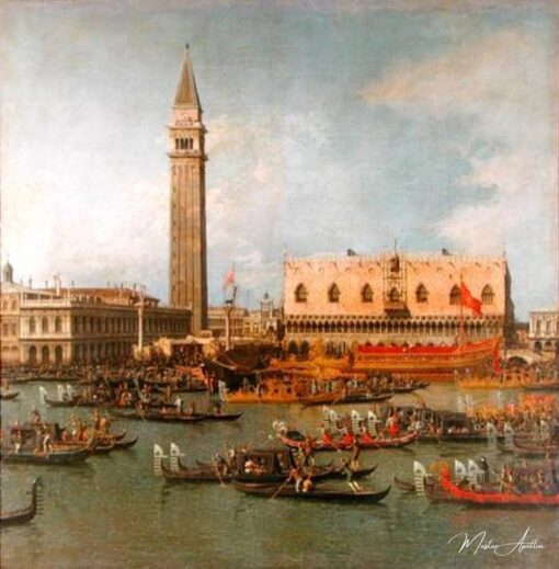 Vista do Palácio de São Marcos, Veneza, com os preparativos do casamento do Doge – Giovanni Antonio Canal Giovanni Antonio Canal Master Apollon
