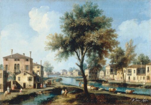 Vista de uma aldeia sobre a Brenta – Giovanni Antonio Canal Giovanni Antonio Canal Master Apollon